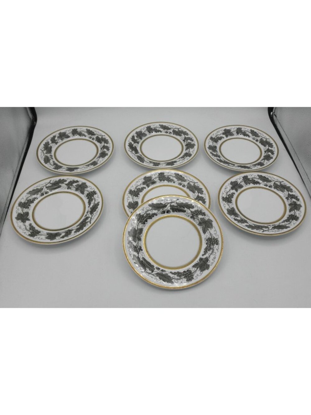 Kent Grey by Tiffany Bread & Butter Plates Set of 7 Pattern Code: TICKENGR Spode